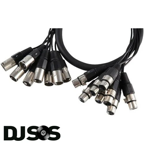 PULSE PLS00501 10m 8-Way Male XLR Plug - Female Socket Loom Audio Multicore PA - Image 1 of 1