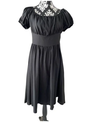 Peasant Dress Size S Black Milkmaid Gypsy Renaissance Costume Cosplay Pirate - Image 1 of 4