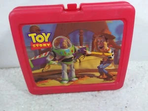 Vintage 1996 Toy Story Lunch Box Red Plastic 05-004-0720 Woody Buzz - Picture 1 of 3