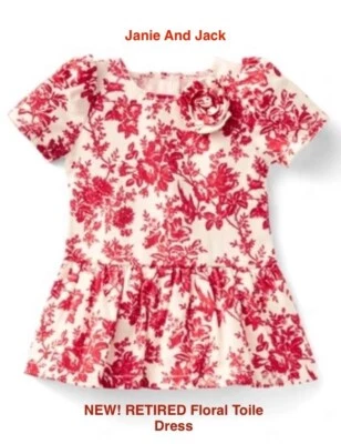¡NUEVO!  Vestido Floral Toile Janie and Jack Muñeca American Girl - Lanzado 2022 Foto 1 de 4