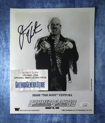 Jesse The Body Ventura Hand Signed Autograph 8x10 Photo JSA COA - NO US TARIFFS - Image 1 of 4