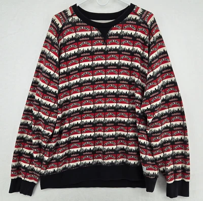Adidas Run DMC Mens Sweatshirt Size SL Allover Logo Skyline Print - image 1 of 4