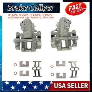 2Pcs Rear Brake Calipers w/ Bracket for Honda Civic 06-15 Acura ILX 2013-2018 CH - Picture 1 of 15