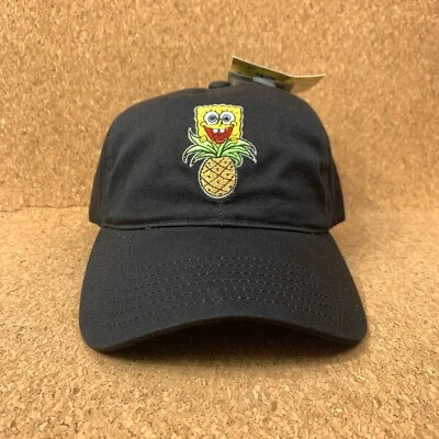 Sombrero Bob Esponja Gorra Niños Ajustable Nickelodeon Pantalones Cuadrados Piña Disney Negro Foto 1 de 4