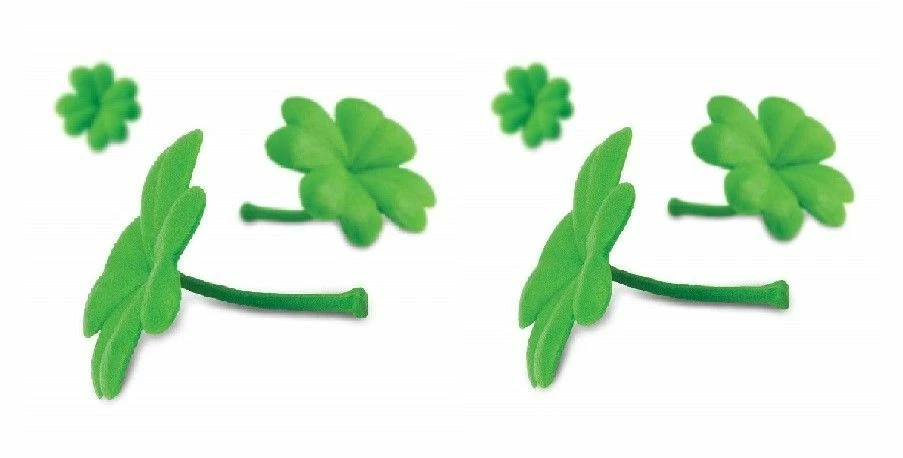 Juego de 6 tréboles de plástico de cuatro hojas para jardín de hadas en miniatura - Compra 3 ahorra $5 Foto 1 de 1