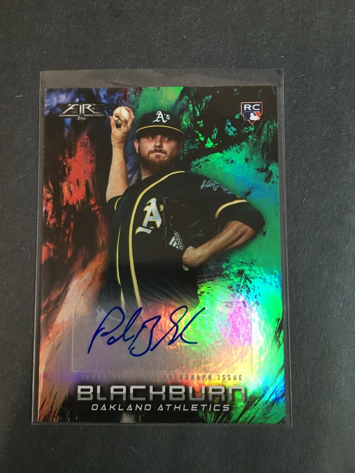 F161,146  2018 Topps Fire Autographs Green #FAPB Paul Blackburn/75 A'S - Image 1 of 1