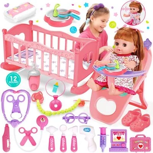 Baby Doll Toys Set, 14" Doll Toys, 25Pcs Doll Care Playset, Baby Doll Doctor ... - Picture 1 of 7