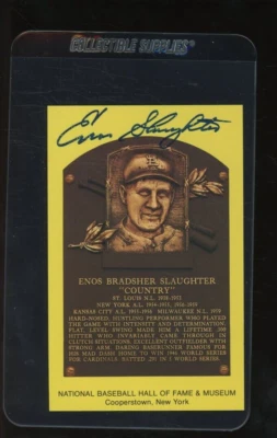 Enos Slaughter Hall of Fame Postcard Autograph - Image 1 of 2
