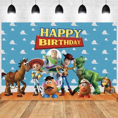 Toy Story Backdrop Birthday Decorations Banner Photo Background Party Supplies - image 1 of 4