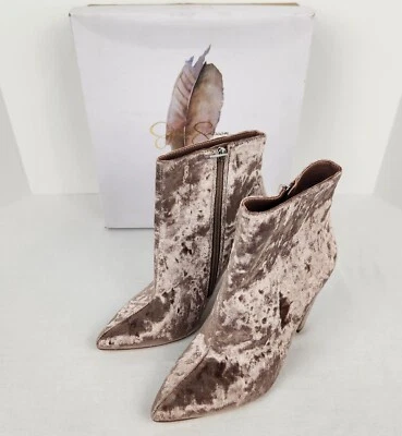 Jessica Simpson женщин TEDDI ботильоны кашемир лиловый бархат размер 7,5 М - Изображение 1 из 4