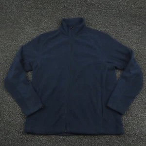 Champion Jacket Adult Medium Navy Blue Fleece Long Sleeve Mock Neck Running - Picture 1 of 7