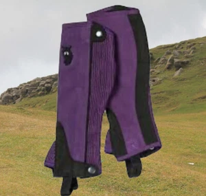 Tough-1 Kids’ Med Suede half chaps - Picture 1 of 2