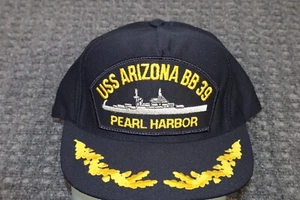 Vintage USS Arizona BB39 Mütze Cap North Star USA Made Blau One Size Snap Back - Bild 1 von 9