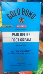 4 PACK GOLD BOND Pain Relieving Foot Cream Size 113g / 4 Ounce BRAND NEW & FRESH - Picture 1 of 1