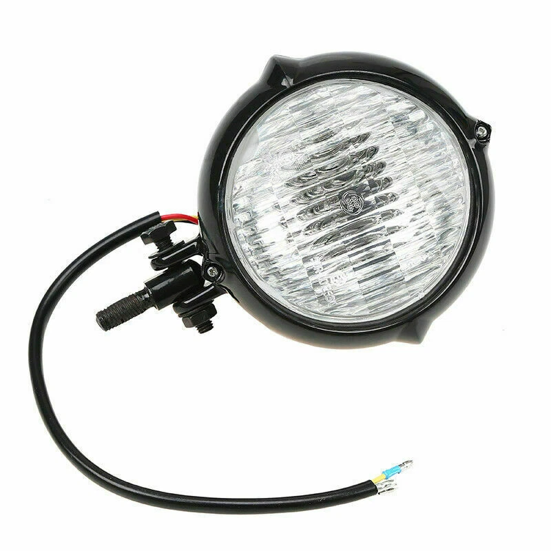 Faro delantero halógeno brillante para motocicleta Harley Chopper moto Foto 1 de 4