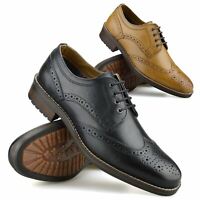 M14 TAN BLACK BROWN LACE UP LEATHER-LINED BROGUE  SHOE  SIZE 5 6 7 8 9 10 11 12