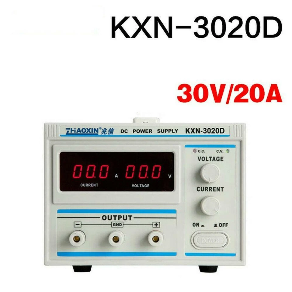 KXN-3020D 30V 20A power DC regulated power supply input 220V Variable Adjustable - Image 1 of 1