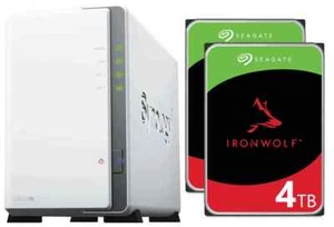 Synology Diskstation DS223j 8TB NAS Server (2x4TB) Seagate IronWolf - Photo 1/4