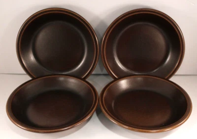 Wedgwood Sterling Brown Soup Bowls * Set of 4 * Stoneware 8" EXCELLENT CONDITION - Image 1 of 4