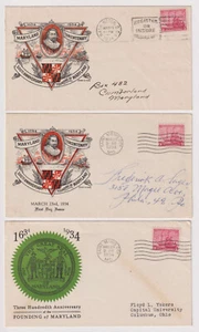 E3911: (3) US #736 FDC, Kapner, Top Notch Cachets - Imagen 1 de 1