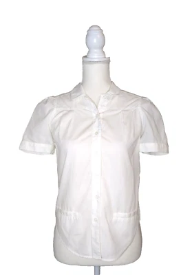 Steven Alan Mujer Algodón Blanco Abotonado Manga Corta Talla XS Foto 1 de 4