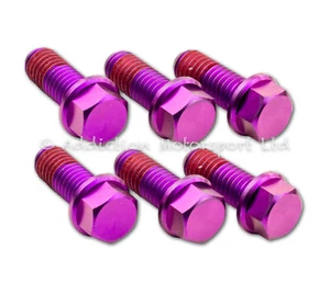 6x GasGas EX 250 2022-2024 Purple Titanium Front Disc Rotor Bolts Screws - Picture 1 of 2