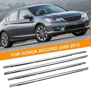4PCS Window Weatherstrip Trim For Honda Accord 2008-12 Waterproof Pressure Strip - Picture 1 of 6