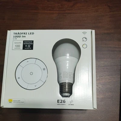 IKEA Tradfri LED 40406574 1000 Lumen Dimmable Light Bulb 11 Watt E26 Remote NIB - Image 1 of 4