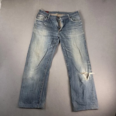 Cartera Edwin Jeans Para Hombres 31x26 505s Ribete Denim Japonés Aplastado Calce Relajado Foto 1 de 4