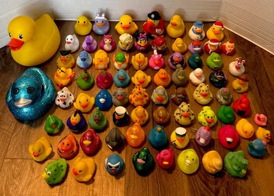 Rubber Ducks Duckies Lot Of 78 Jeep Play Ducked Party Favors 2 Jumbo Ducks - Image 1 of 4