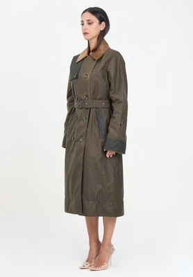 BARBOUR Cappotti Donna Verde Trench Trench cerato Brackley Autunno inverno 2025/ - Immagine 1 di 4