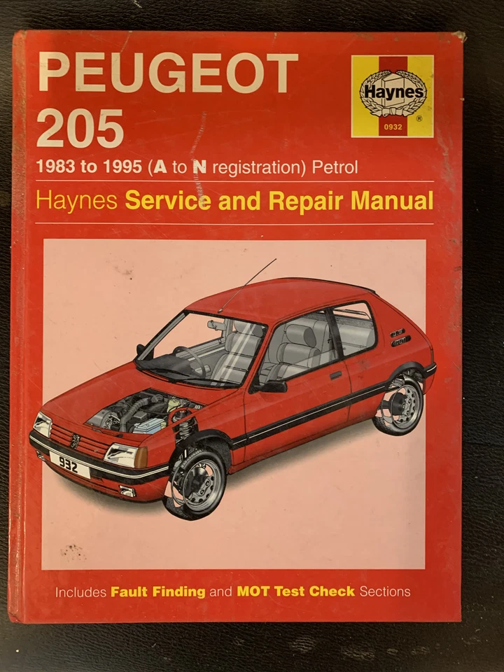 Peugeot 205 Petrol (83 - 95) - Haynes Service and Repair Manual ( 0932) - Image 1 of 1