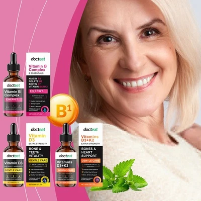 Gotas Complejas de Vitamina B Docteat - Suplemento Suave para el Cuidado de las Articulaciones y la Confort Corporal Foto 1 de 4