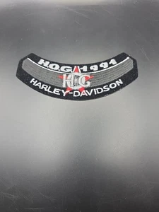 Vintage 1991 HOG Membership Rocker Patch Harley Davidson Owners Group - Picture 1 of 2