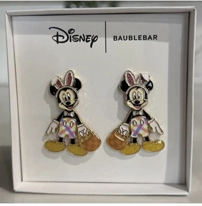 BAUBLEBAR X Disney Mickey Mouse With Easter Basket And Bunny Ears Earrings - Picture 1 of 2