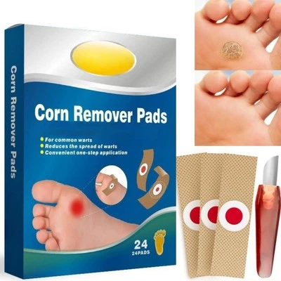 CHENGJIN 24PCS Verruca Treatment Wart Remover Corn Plasters for Toes Corn Remover Pads