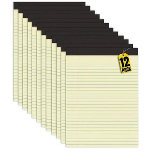 Yellow Note Pads 8.5x11, Writing Pads, Paper Tablets, Canary Pads, Wide Ruled... - Picture 1 of 7