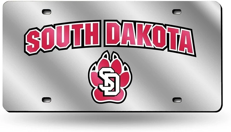 Etiqueta de matrícula premium South Dakota Coyotes acrílico Universidad de Foto 1 de 1