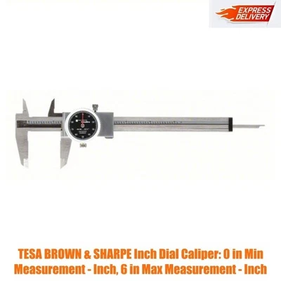 Pinza de esfera de pulgadas TESA BROWN & SHARPE: 0 pulgadas medida mínima - pulgadas, 6 pulgadas Foto 1 de 2