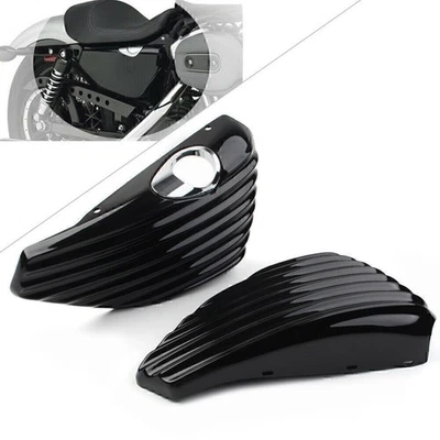 Left & Right Side Oil Tank Battery Cover Fit Harley Sportster XL883 XL1200 04-13 - Image 1 of 4