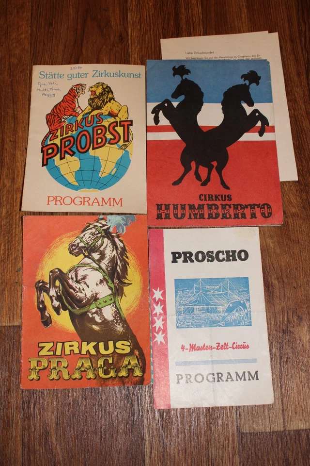 zirkus programm broschüre probst proscho praga humberto 1980er jahre ddr - Bild 1 von 1
