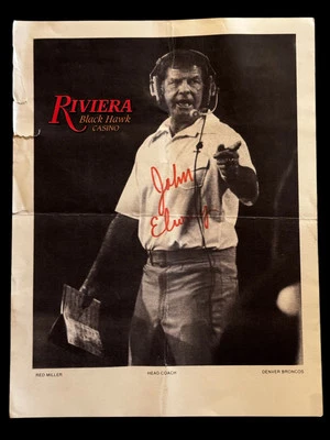 Autógrafo de John Elway en Red Miller foto Riveria Black Hawk Casino Foto 1 de 2