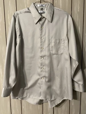 CAMISA DE VESTIR HOMBRE GEOFFREY BEENE BEIGE SATÉN 17 1/2 34/35 Foto 1 de 4