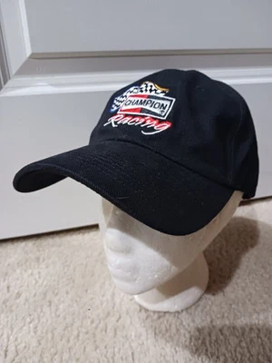 Gorra de colección Champion Spark Plug Racing negra deslizable NASCAR Motorsports  Foto 1 de 4