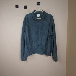 Billy Reid Men's Suede Cullen Trucker Jacket in Asphalt Size XL - Picture 1 of 9