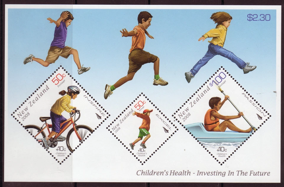 NUEVA ZELANDA 2008 OLÍMPICOS DE BEIJING HOJA MINIATURA SIN MONTAR COMO NUEVO Foto 1 de 1