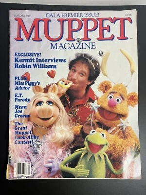 Muppet Magazine January 1983 Gala Premier Issue! Robin Williams Mattel Wish List - Image 1 of 3