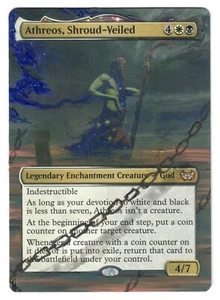 Athreos Shroud-Veiled Altered Full Art MTG Theros Orzhov God Enchantment EDH - Picture 1 of 1