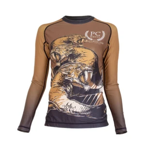 Womens BJJ Rash Guard, Long Sleeve - Sabertooth - Picture 1 of 2