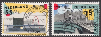 1987 Netherlands SC# 715-716 - Europa 1987  - Used - Image 1 of 2